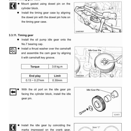 Daios Doosan Diesel Engines Service Manual and Maintenance manual, PDF