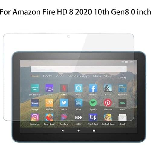 Tablet Glass Film For Amazon Fire HD 8 2020 10th Gen 8.0 inch Screen Protector Tempered Glass For Amazon Fire HD8 2020 10th Gen