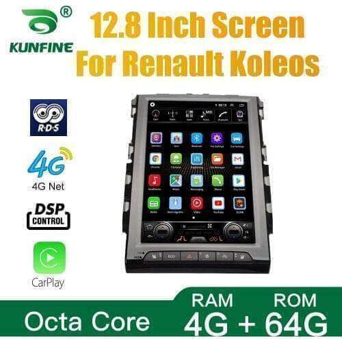 Tesla Screen Octa Core 4GB RAM 64GM ROM Android 10.0 Car DVD GPS Player Deckless Car Stereo For Renault Koleos 2017 Radio