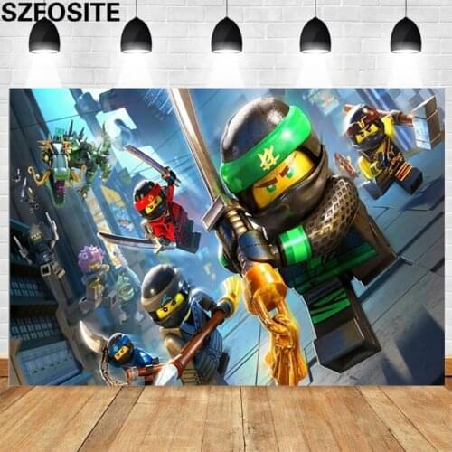 Cartoon Brave Masked Warrior Toy Little Hero Background Boy Birthday Party Decoration Photography Photo Custom Vinyl Backdrop