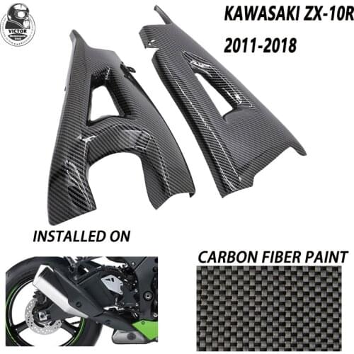 High-Quality Motorcycle Accessories Suitable For Kawasaki ZX-10R 2011-2018 ABS Black Carbon Fiber Swing Arm Cover And Swing Arm