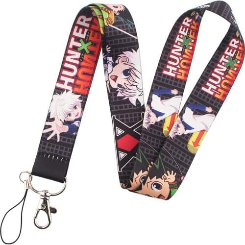 1 Pcs Fashion Anime Hunter X Hunter Lanyards Keychain Figure Killua Zoldyck Gon Freecss Webbing Badge Holder Neck Straps Toys