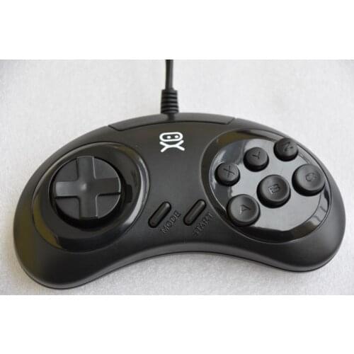 2 pack 16 Bit Game Controller 6 Button S-E-G-A Geneis - Black