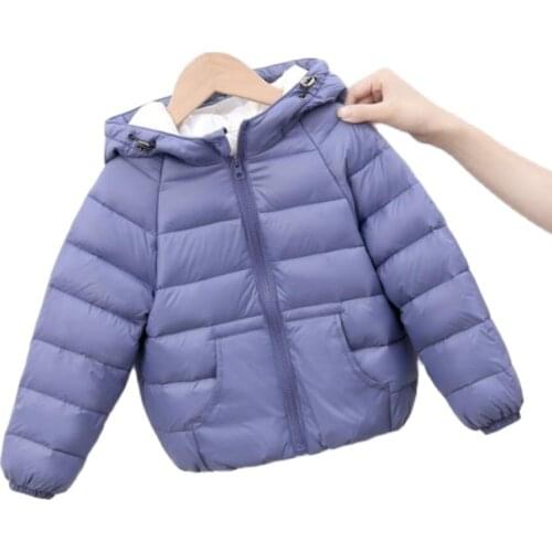 2021 Winter New Products Childrens Lightweight Down Jacket Boys And Girls Candy Color Greatcoat Childrens Down Jacket 2-8 Year
