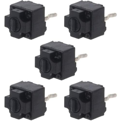 5Pcs Original Mouse Square Micro Switch Button EVQP0E07K Baolei Shark IE4.0 Black Spots 6x6x7.45