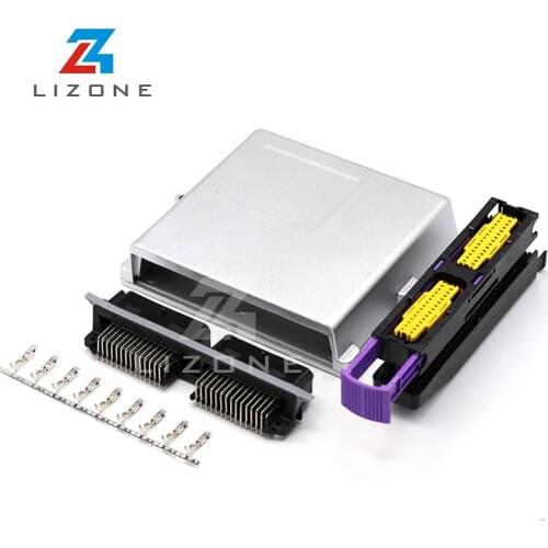 LIZONE 56 Pin ECU Housing Wire to Board PCBPlug Car On-Board Controller Panel Circuit Board Connector With Aluminum Box 56 Pin