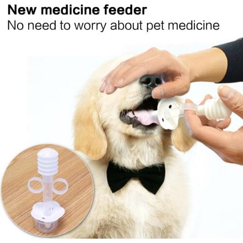 Pet Cat Dog Medicine Feeder Dispenser Solid Liquid Medicine Needle Feeding Stick Capsule Pusher Cat Feeder Syringe Tool