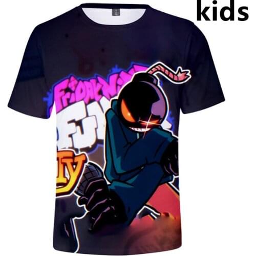 3 to 14 years kids t shirt Friday Night Funkin 3D print T-shirt boys girls Casual Harajuku t shirts Children Clothes