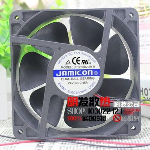Jamicon JF1238B2UR-R DC 24V 0.46A 120x120x38mm 2-wire Server Cooling Fan