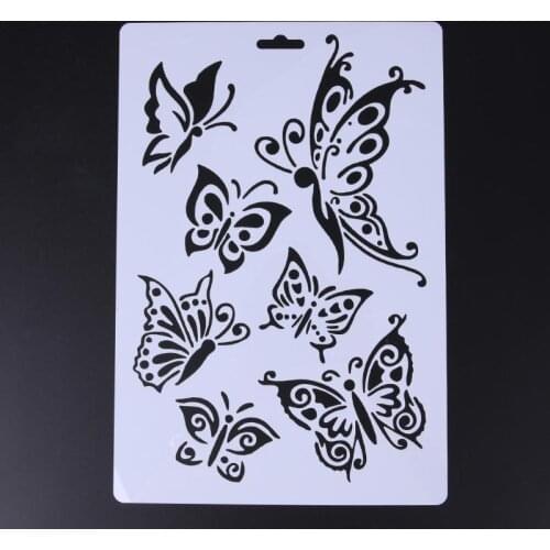 Quality Cake Mold Lace Butterfly Cake Stencil Plastic Fondant Cupcake Template Mold Cake Decorating Tools Kitchen Accessories