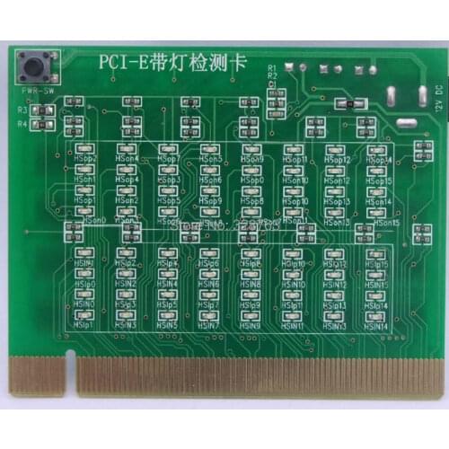 PCI-E 16X 8X 4X PCI express Slot Tester Card for motherbaor Detect the southbridge short or open PCI-E with light tester
