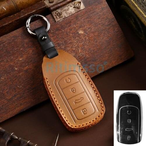 Leather Car Remote Key FOB Case Cover for Chery Tiggo 8 PLUS 8 Pro 7 Pro