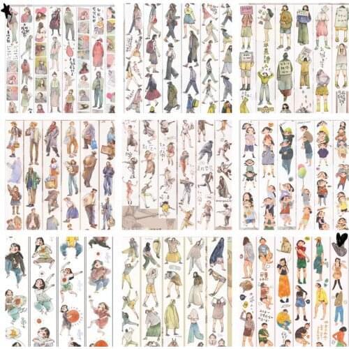 Lovely Cartoon Girl Collection2 Washi Tape for Card Making Bullet Journal DIY Scrapbooking Decorative Sticker