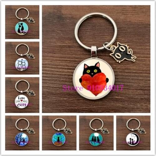 Cute naughty cat girl keychain, I love my cat keychain, cute kitten keychain, suitable for cute female fashion gifts