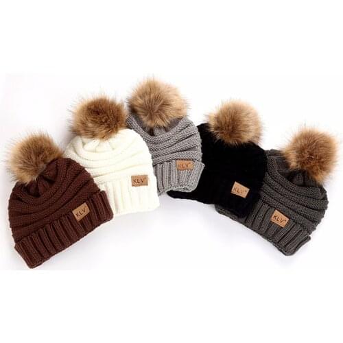 Men Women Hat Winter Knitted Hat Thick Soft Warm Baggy Crochet Caps Men Women Wool Knit Ski Beanie Skull Slouchy Pompom Hat