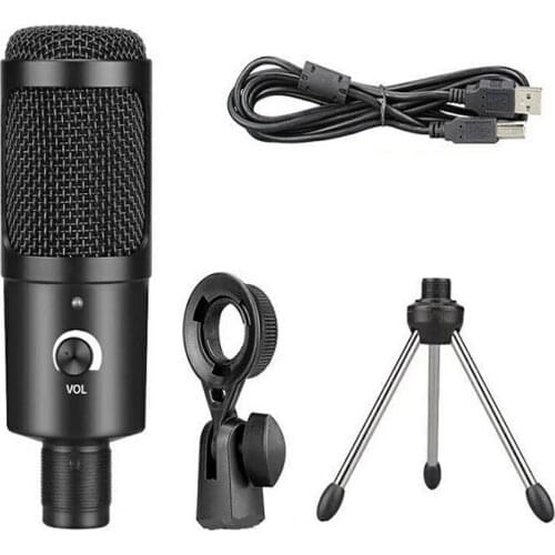 Computer Desktop USB Condenser Microphone Micro Metal Condenser Cardioid Pickup Model Plug And Play Microphone