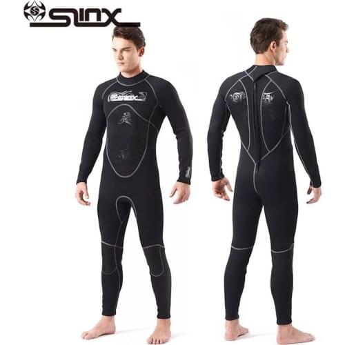 Neoprene 3mm one-piece diving suit waterproof clothing warm wetsuit surfing suit Mens free Swim Surf Snorkeling Spearfishing