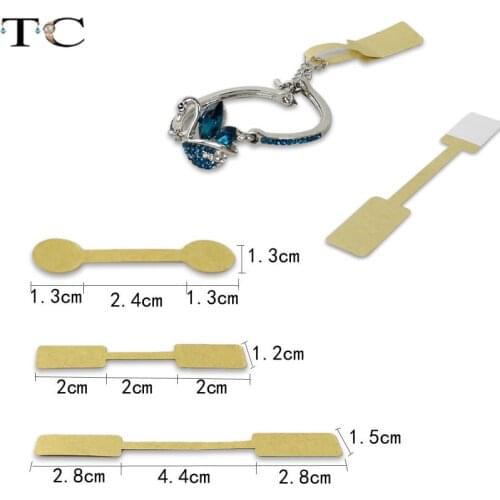 Wholesale Karft Paper Self-Sticker Label Jewelry Price Tag Rectangle Round Jewellry Store Tool Ring Bracelet Tags 100pcs/Lot