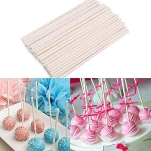 100pcs/set Food-Grade Plastic Lollipop Stick Cake Pop Sticks For Chocolate Sugar Candy Color Lollypop Paste Tool