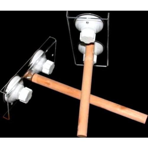 New Parrot Holder Wood Support Frame Outing Portable Car Bathing Stand with Suction Cup Parrots Toy for bird toy