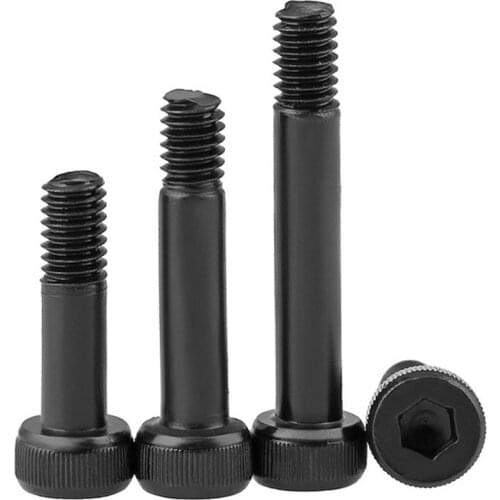 12.9 Grade Black Carbon Steel Allen Semi Thread Screws Half-threaded Hex Hexagon Socket Cup Head Bushing Screw M2 M2.5 M3 M4