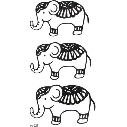 Cute elephant body temporary tattoos men feminino glitter tattoo sleeves tatouage temporaire fake tattoo tatoo temporary sticker