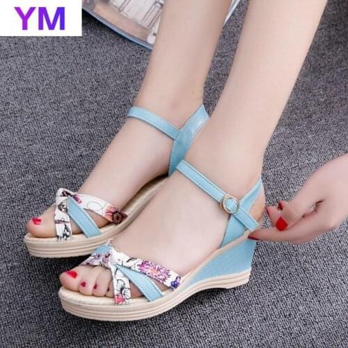 2021 New Shoes Women Sandals Summer Wedge Sandals Women Shoes Bohemian Fashion Buckle Classic Non-slip Beach Sandals Shoes