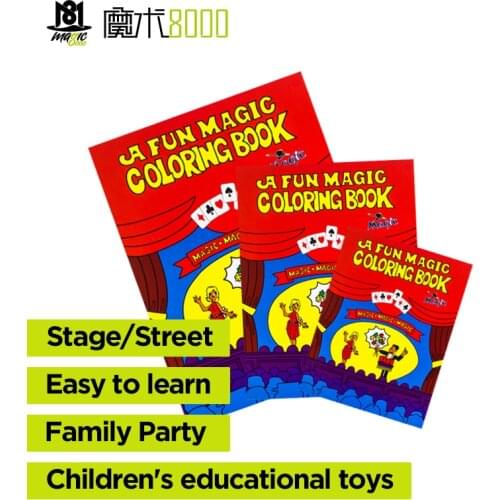 Medium Size Comedy Magic Coloring Book Magic Tricks Red Magic Books Close-Up Street Magic Props Grimoire Spellbook Children