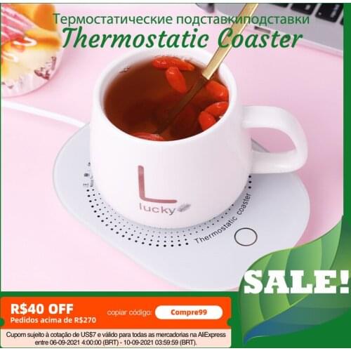 Thermostatic Coaster 55 degree USB Charging Warmer Home Office Desk Insulation Heating Table Coffee Warm Drink Mini Cup Coaster