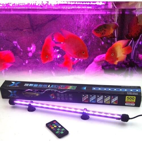 High-Quality 25-55cm Remote Colorful LED Aquarium Light Fish Tank Coral Lamp 5050 RGB Submersible Lights Color Changing Lights