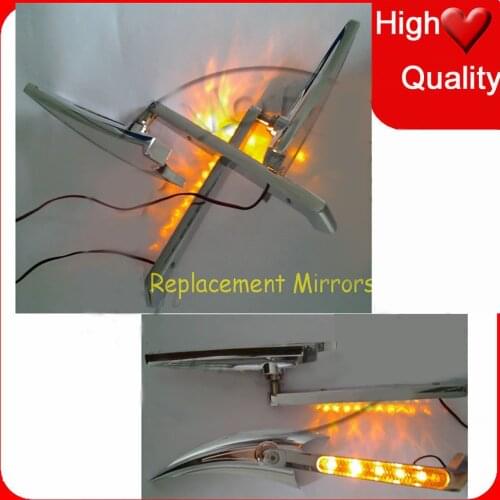 Motorcycle LED Turn signal Crooked Arrow mirrors For Suzuki GSXR600 GSXR750 1991-2007 GSXR1000 2001-2007 GSXR1100 Hayabusa K1 K2
