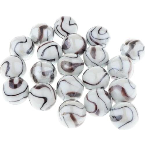 20pcs Tiger Stripes Glass Marbles Ball Stress Swirl Toys Marble Decor 25mm