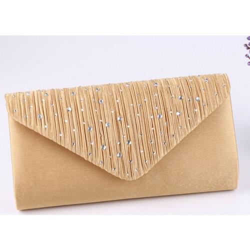 2019 Fashion Women Bag Leather Diamonte Envelope Clutch Handbag Purse Wedding Bridal Prom Evening Handbag Lovely