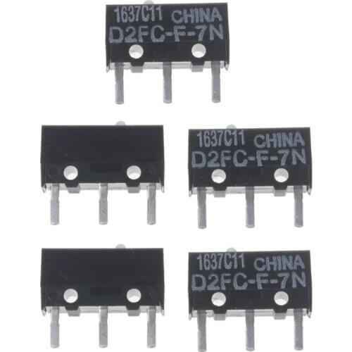 5Pcs Original Micro Switch D2FC-F-7N White Dot Mouse Micro Switch P9YA