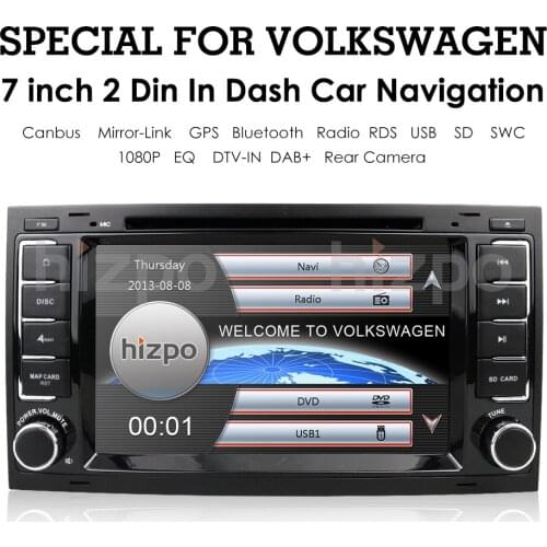 7 Inch 2 Din Car Stereo Radio Player DVD for Volkswagen Touareg Transporter T5 Multivan RDS USD DAB+ Car Multimedia Video GPS SD