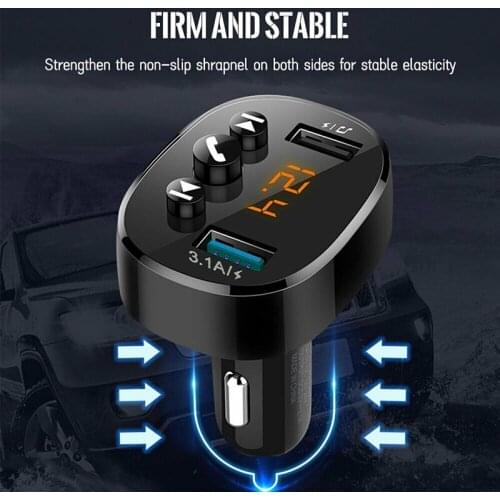 Mayitr Car Kit Handsfree MP3 Player FM Transmitter 3.1A Dual USB Charger U Disk Play Dual QC3.0 USB Charger Handsfree Kit