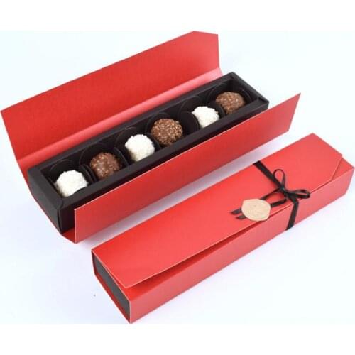 Black/Red Chocolate Paper Box Valentines Day Christmas Birthday Party Chocolate Gifts Packaging Boxes SN2544