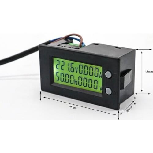 AC 190 to 450V 100A LCD Voltage Current frequency Watt Power Digital Combo Meter Voltmeter Ammeter watt meter voltage meter