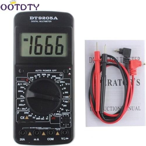 DT9205A Digital Multimeter AC/DC Voltmeter Ammeter Resistance Capacitance Meter