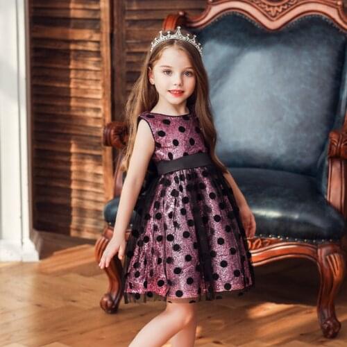 Baby Girls Dress 2020 Toddler Girls Sequin Dots Sleeveless Princess Dress Kids Dresses For Girls Birthday Party Clothes vestido