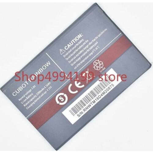 Hekiy High Quality New For CUBOT RAINBOW Battery 2200mAh Replacement backup battery For CUBOT RAINBOW Cell Phone In Stock