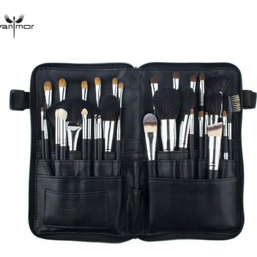 Anmor Professional 32PCS Makeup Brushes Set Natural Hair Make Up Brush Foundation Eyebrow Eyeshadow Portable Tools Cosmetic Bag