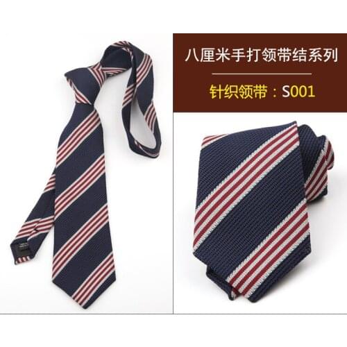 Mens retro striped fashion suit groom formal wear style custom shop business formal wear knitted 8CM tie