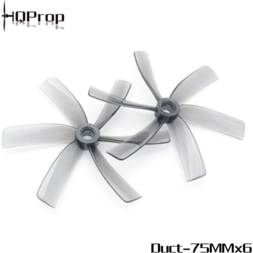 NEW! HQProp Duct-75MMX6 75mm 3 Pitch 6 Blades Propeller Poly Carbonate for RC FPV Mini Racing Freestyle Cinewhoop cw ccw