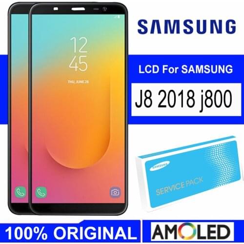 Original 6.0'' Super AMOLED Display for Samsung Galaxy J8 2018 J800F J800 LCD Touch Screen Digitizer Assembly Repair Parts