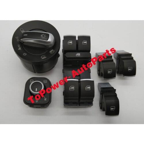 Window Headlight Mirror Switch for V++W Passat B6 CC Jettaa Golf MK5 MK6 Candy Tiguan 5ND959857 5ND959855 5ND959565A 5ND941431B