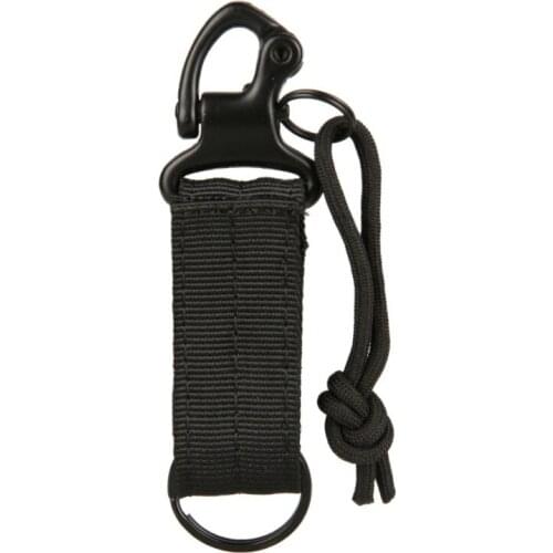 Camping Hiking Backpack Buckled Strap Outdoor Hanging Clip Nylon Belt Alloy Hook Key Ring Molle System Bags Accessories