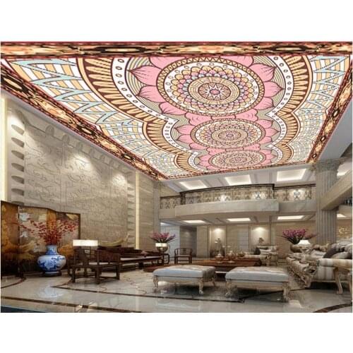 Custom photo wallpaper 3d ceiling murals wallpaper Hd condole carries on the classical cultural pattern 3d wall paper home decor