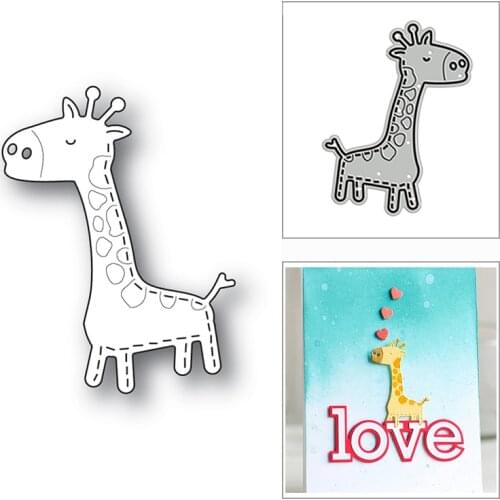 New Lovely Giraffe Animal Friend 2020 Metal Cutting Dies for DIY Scrapbooking and Card Making Decor Embossing Craft No Stamps