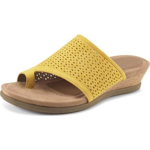 Women Slippers Platform Wedge Solid Color Hollow Out Ladies Sandals Summer Fashion Casual Outdoor Female Flip Flop Size 35-43